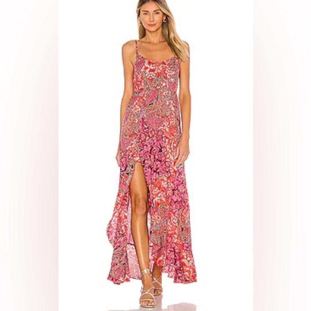 Free People Sleeveless Floral Slip Dress (*see notes)